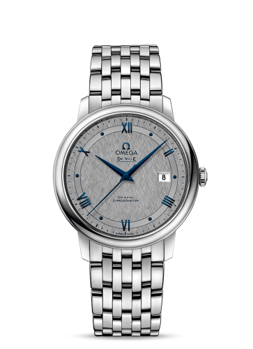 Omega De Ville Prestige Co-Axial 39.5 Stainless Steel / Vintage Grey Silk / Bracelet